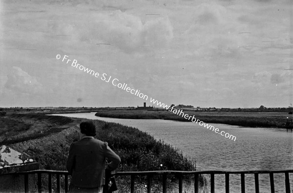 RIVER FERGUS AND CLARE ABBEY FROM BRIDGE ON QUINN ROAD